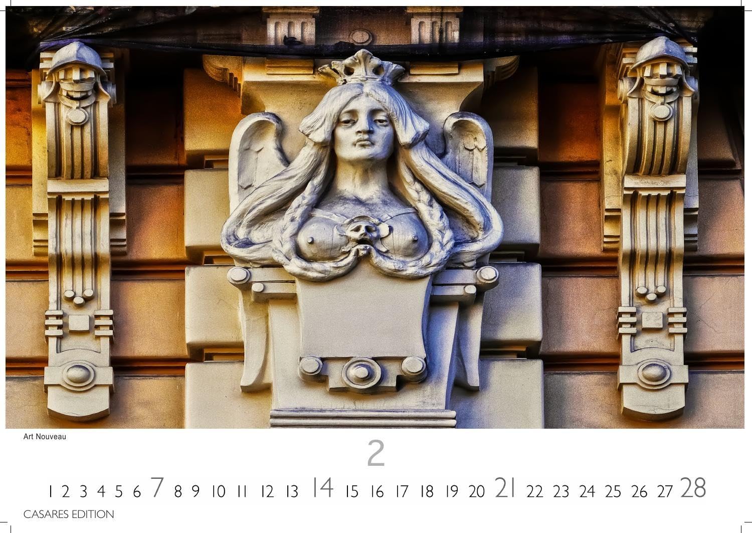 Jugendstil Kalender 2027 - Wandkalender | Fotokalender Kunst 35x50cm Großformat - Stilvolle künstlerische Motiven im Jugendstil für das ganze Jahr.