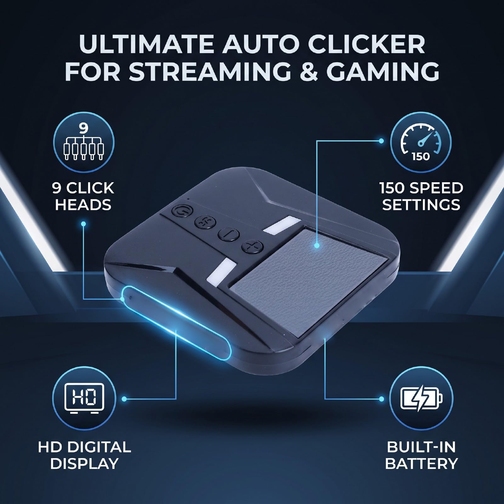 Sxhlseller Auto Screen Clicker 9 Têtes 150 Vitesses pour la Diffusion en