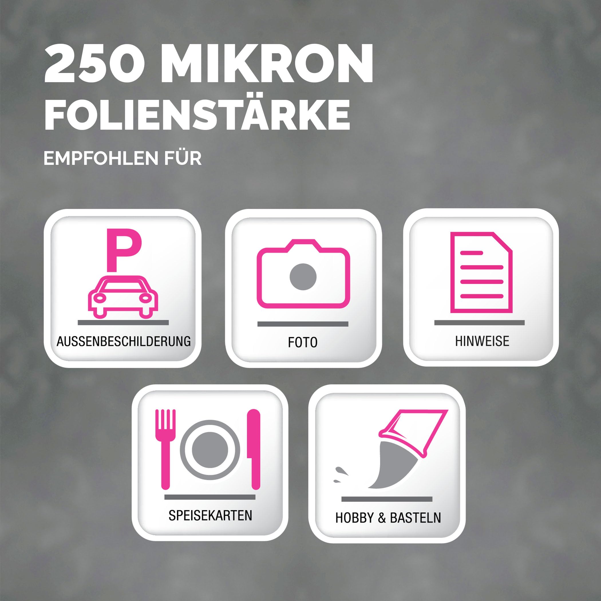 Fellowes Laminierfolien A4, 250 Mikron (2 x 250 mic), Heißlaminierfolien mit glänzendem Finish, sehr stark, 100 Stück