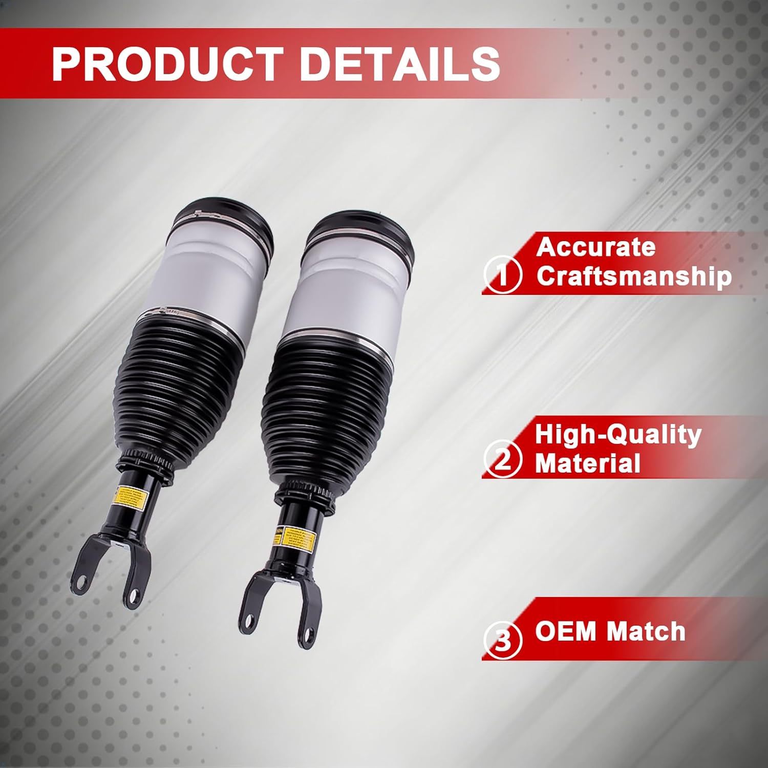 Pair Front Air Suspension Strut Shock Absorber, Replacement for 2013-2018 Ram 1500 3.0L V6 Diesel, 3.6L V6, 4.7L V8, 5.7L V8, Part# 4877146AH 4877147AH