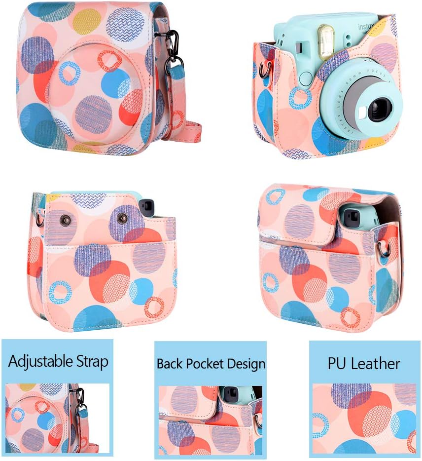 Tiessic Instax Mini 9 Camera Accessories Bundles Compatible with Fujifilm Instax Mini 9 Mini 8 Mini 8+ Camera with Mini 9 Case,108 Photos Mini Photo Album,etc. (Foam,14 Items)