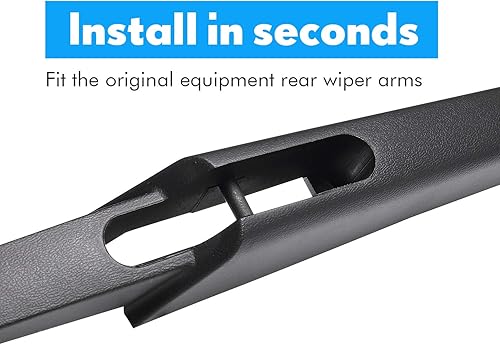 Miniatura 10 de Aslam - Limpiaparabrisas trasero, tipo E, para reemplazo de equipo original, ajuste exacto (2 unidades)