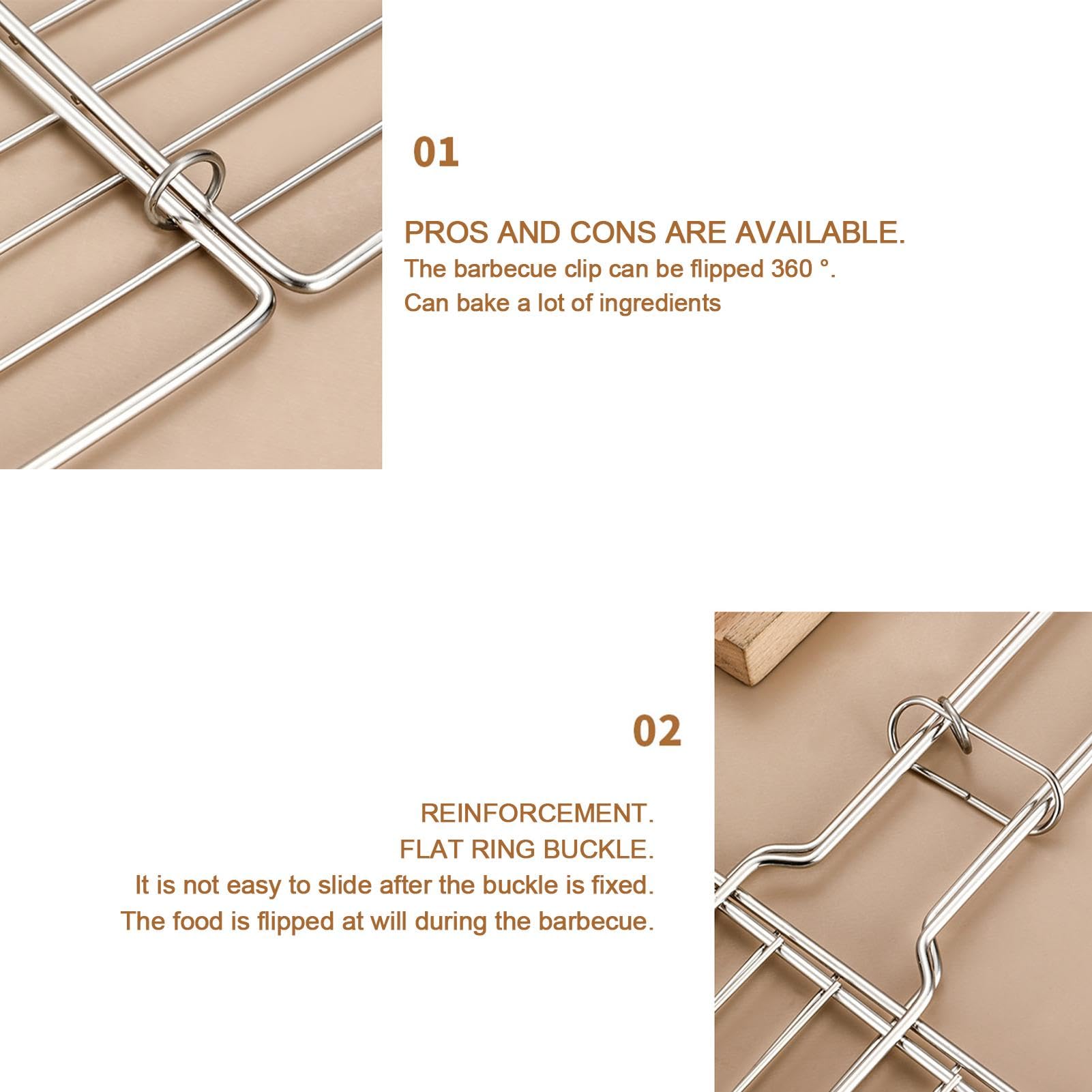 Cesta para barbacoa – Cesta de parrilla de pescado | Cesta plegable | portátil de acero inoxidable para barbacoa | Cesta rectangular ligera para parrilla | Estante de barbacoa para acampar al air
