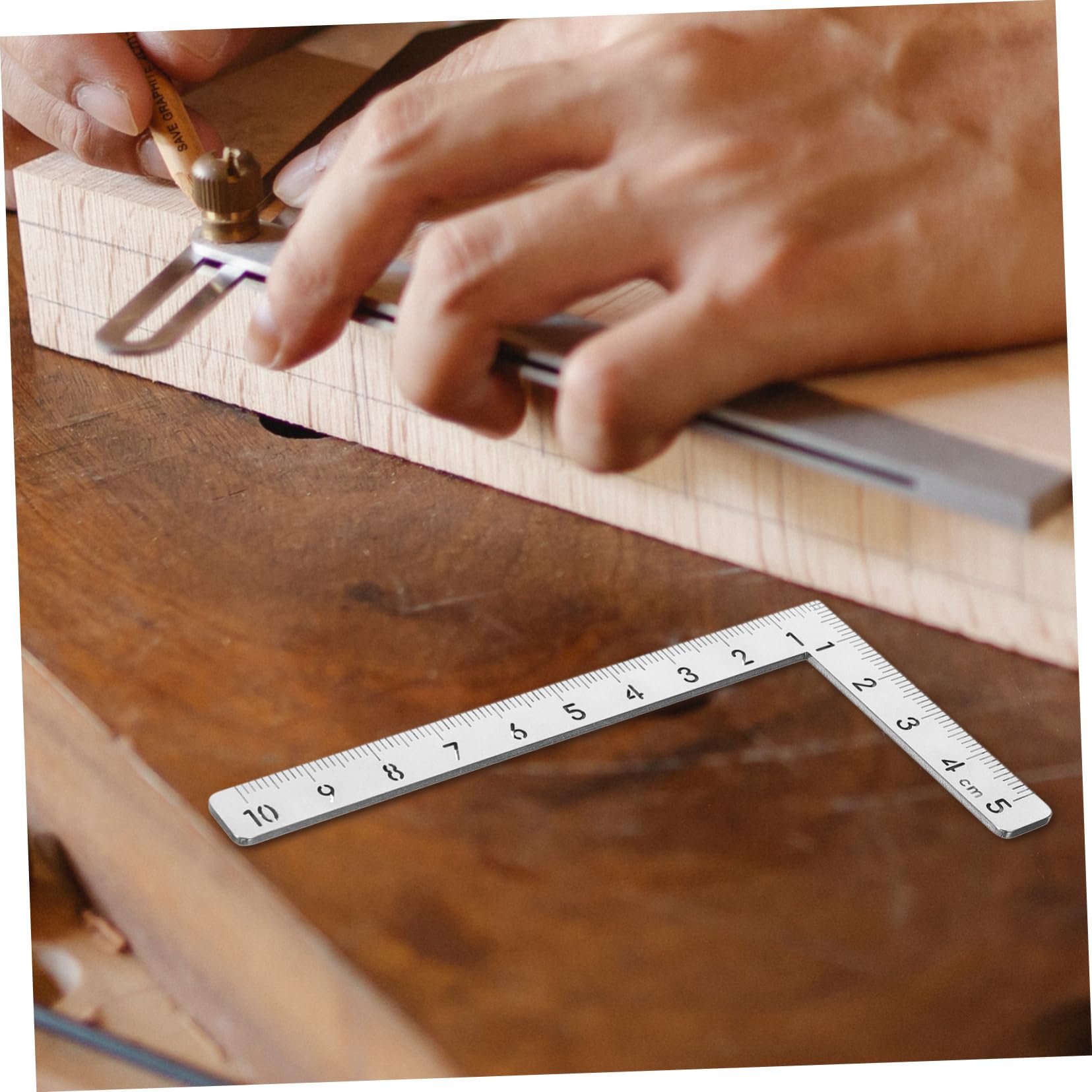 NUOBESTY 5pezzi Framing Inossidabile Righello Per Falegnameria Design Leggero e Portatile Strumento Misurazione Precisa Per e Lavori Finitura