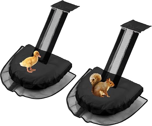 Paquete de 2 rampas de escape Critter, rampa de piscina para salvar animales, color negro