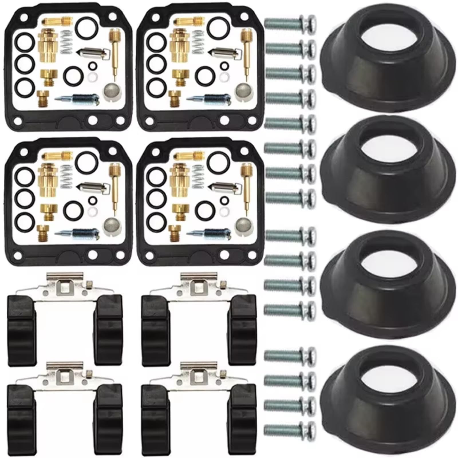 Kit De Reparación De Carburador De Motocicleta, Diafragma De Émbolo Flotante para Yamaha FZ600 YX600 Radian FZ YX 600 Kit de ReconstruccióN Carburador(Set 2)