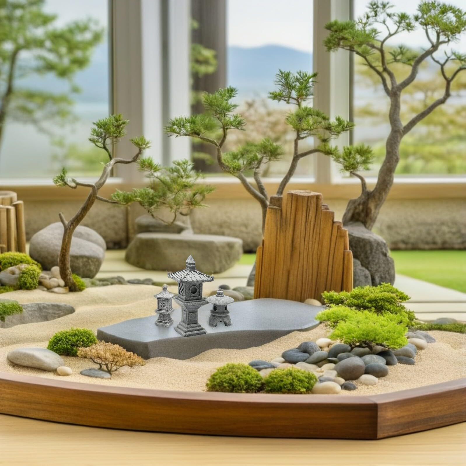 Amazon.de: Yardenfun 1 Satz Pagode Statue Zen Garten Dekoration Asiatische  Pagoda Figur Bonsai Miniaturgarten