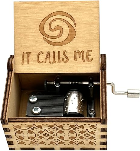 Miniatura 4 de Pursuestar - Caja de música de madera grabada, con manivela, para boda, San Valentín, Navidad, regalo de cumpleaños