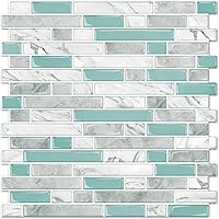 Vista 8 de STICKGOO 10 láminas de azulejos para despegar y pegar para cocina, azulejos autoadhesivos decorativos