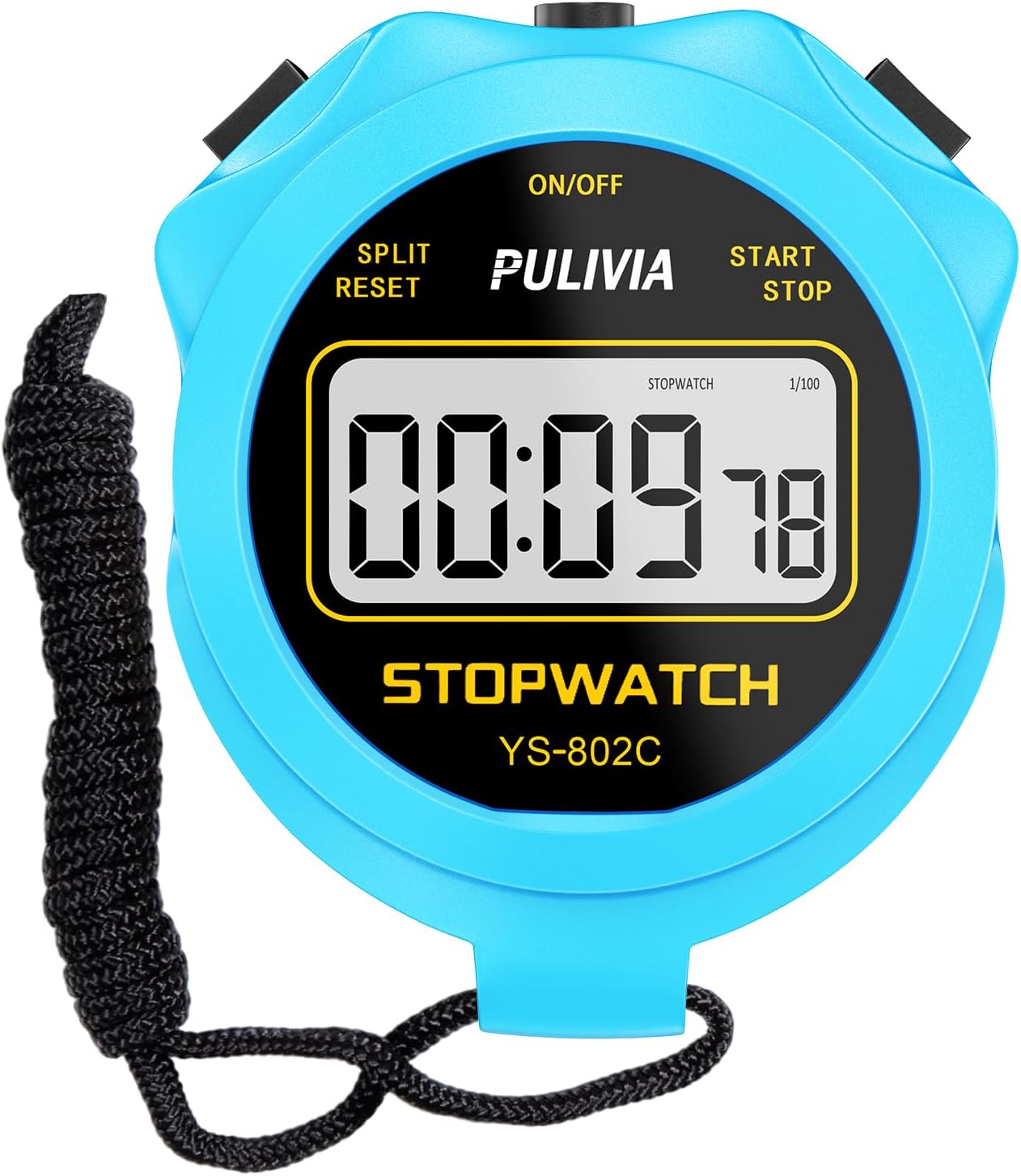 Sports Stopwatch with Quiet On/Off Button No Calendar for Easy Operation PULIVIA Digital Stopwatch for Trainers for Kids Managing Swimming