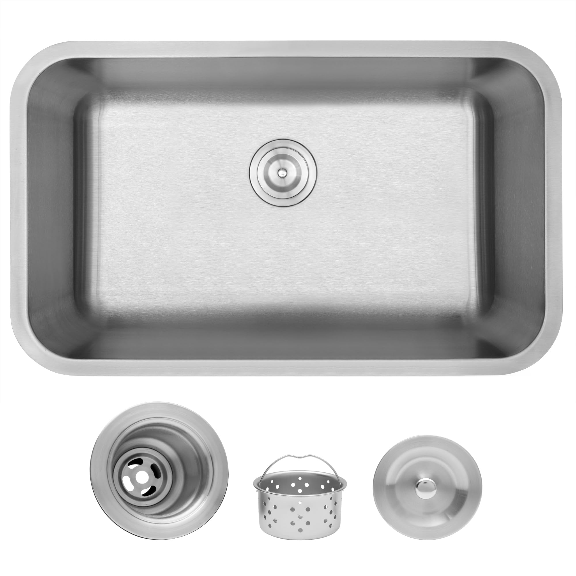 Undermount Kitchen Sink 29 3/4-Inch, Stainless Steel Sink, Large Deep Single Bowl Kitchen Sinks