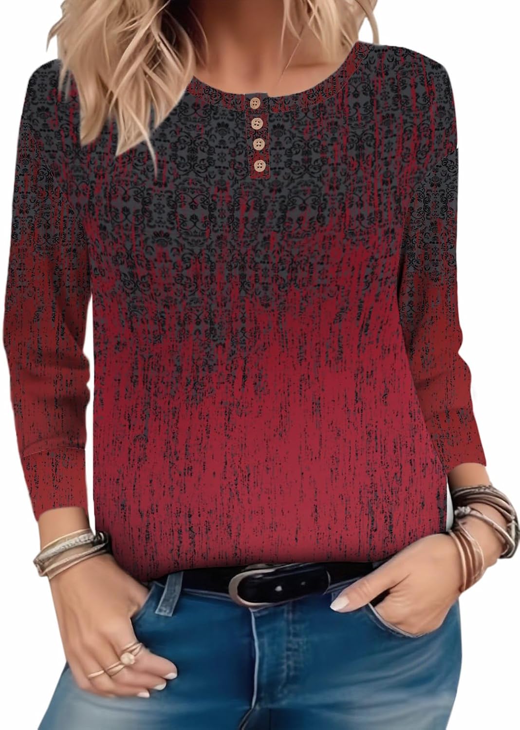 Zeagoo Long Sleeve Shirts for Women Henley T Shirts...