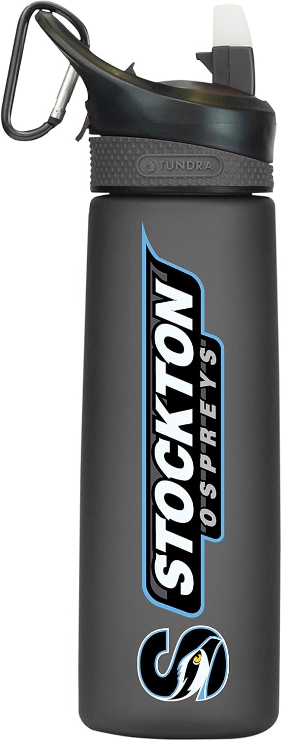 The Fanatic Group Stockton University Tritan Plastic Frosted Sport Bottle, Design-3 - Black