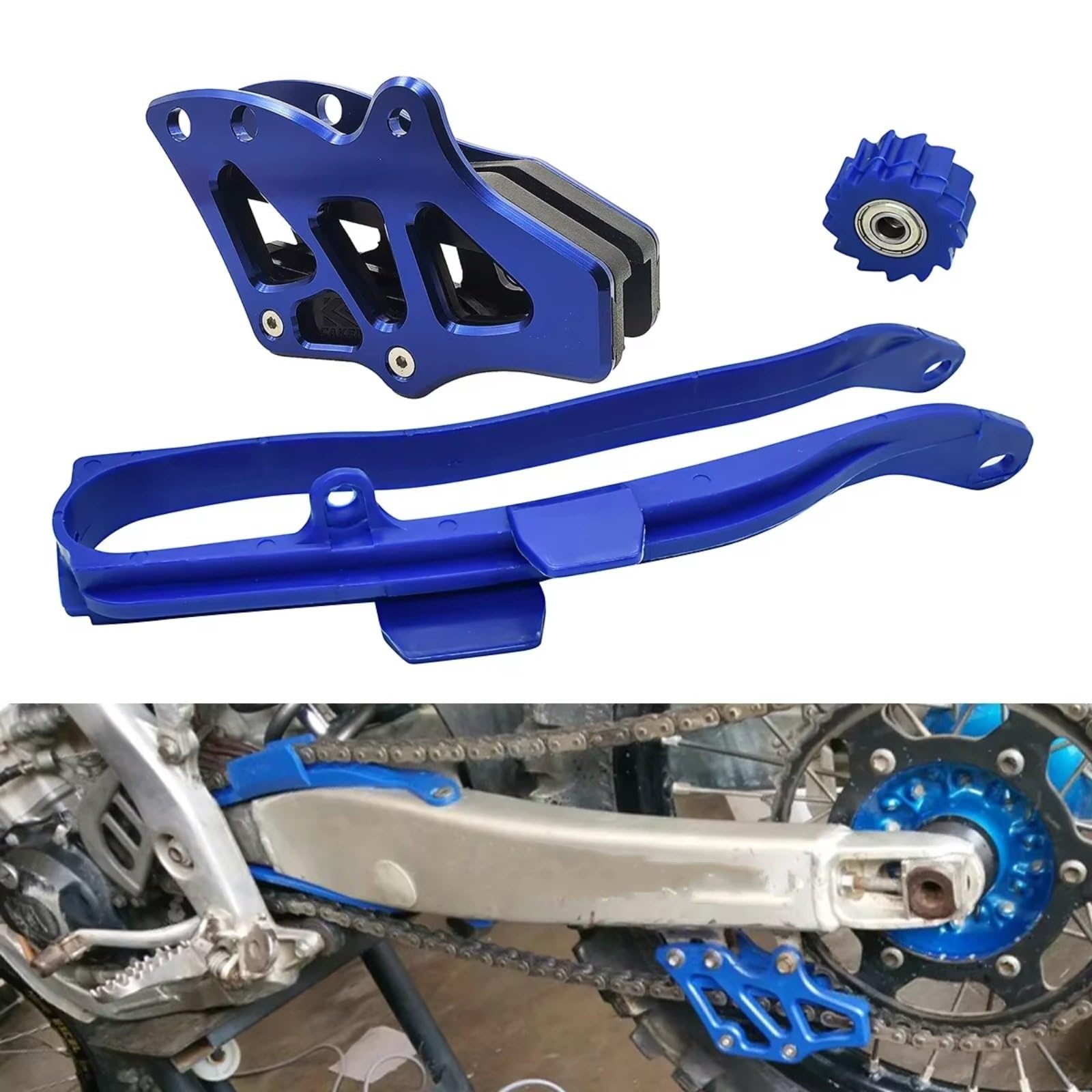 Catena Guida Guard Compatibile Con Yamaha Per YZ125 Per YZ250 2008-2020 Per YZ250F 2007-2020 Moto Catena Guida Pignone Protezione