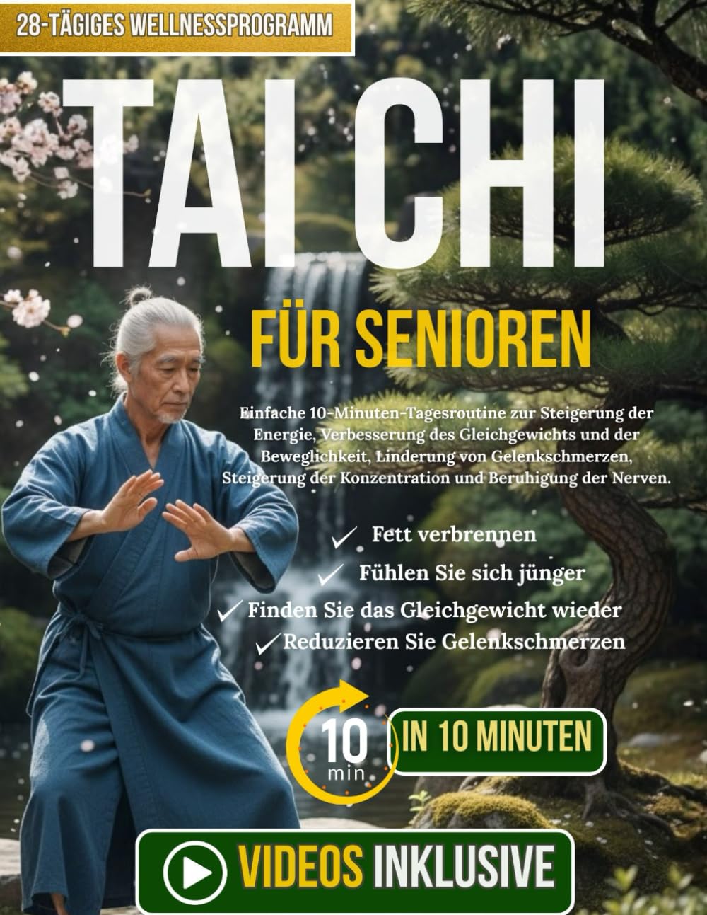 Tai Chi Für Senioren: Einfache 10-Minuten-Tagesroutine zur Steigerung der Energie, Verbesserung des Gleichgewichts und der Beweglichkeit, Linderung ... der Konzentration und Beruhigung der Nerven.