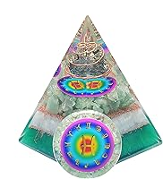 Vista 10 de Juego de pirámide de orgón y piedra de palmera, cristal curativo Leo signo del zodiaco, juego de regalo hecho de pirita para mayor fuerza y calma