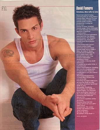 David Fumero Original clipping Magazine photo 1page 8x10 size Z4069 at