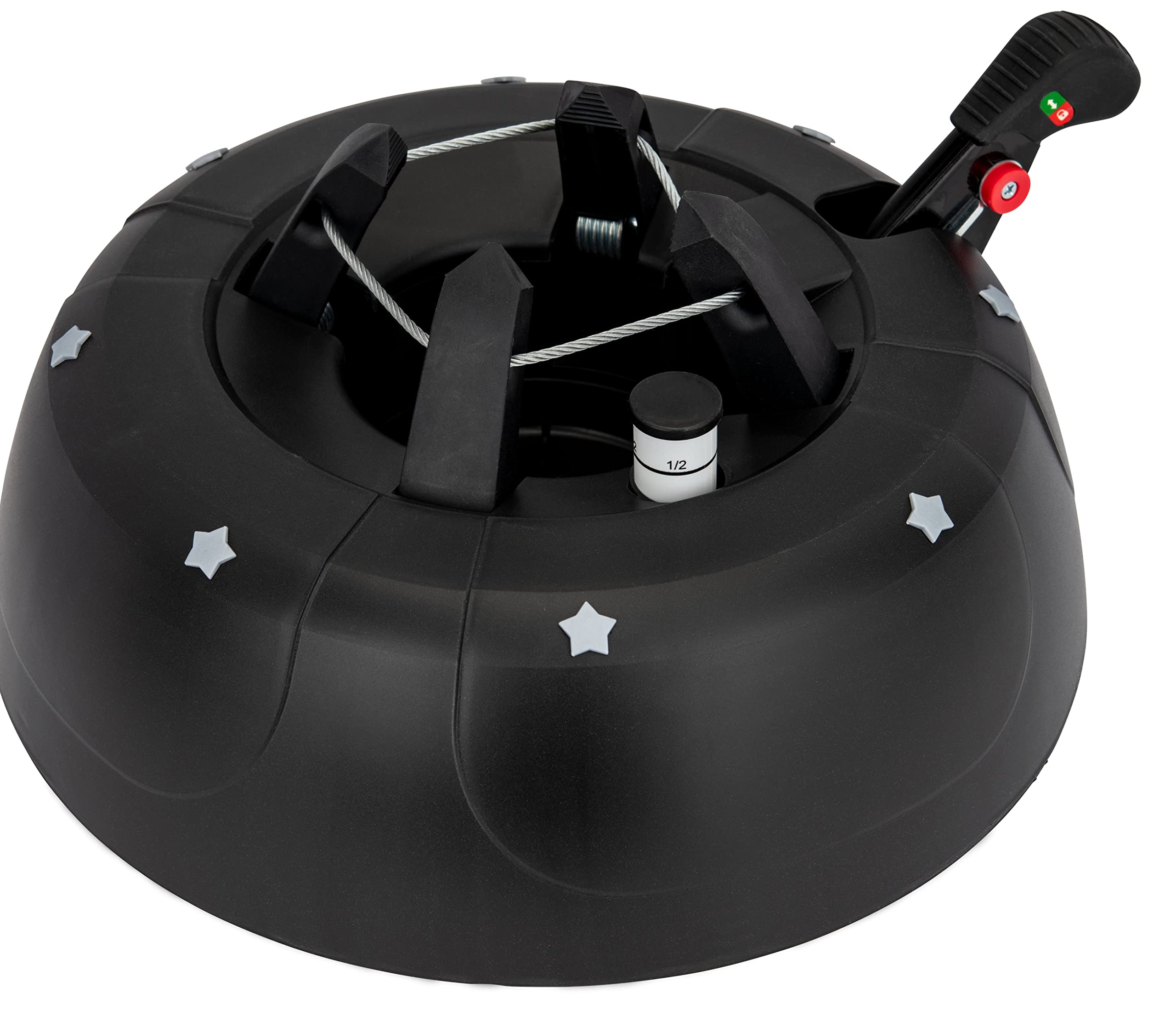 Star-Max Christbaumständer by F-H-S, Start 1, Modell 2019, für Baumhöhe 2,0m, Weihnachtsbaumständer mit Fuhebelfunktion und Einseiltechnik, grün