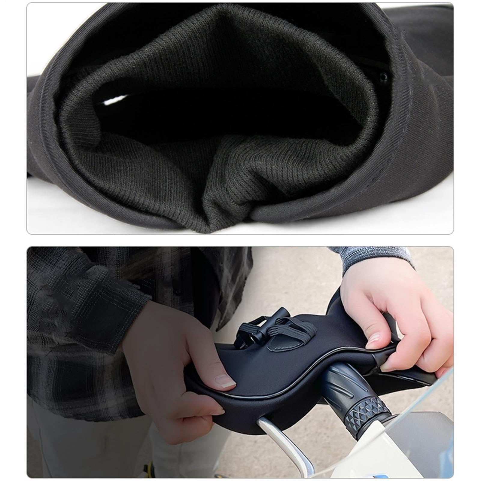 Manopole Moto Antifreddo - Guanti Riscaldanti per Manubri Moto,Guanti Paravento Impermeabili per E-Bike Bici Scooter e ATV