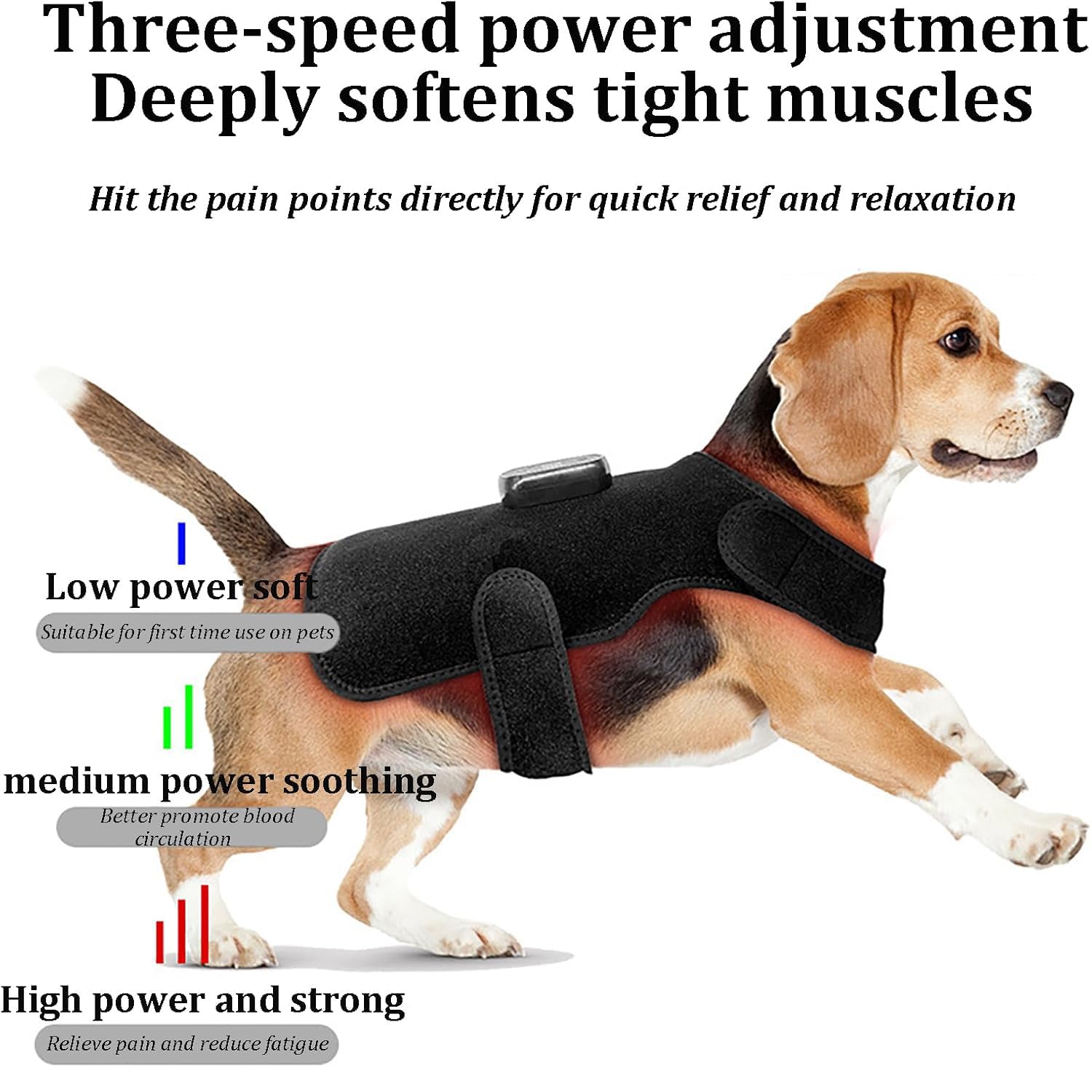 Cinturón De Terapia De Luz Roja para Mascotas, Dispositivo De Sanación por Infrarrojos De 660 NM Y 850 NM para Todos Los Perros Y Gatos, Control Mediante Panel Táctil, Seguro Y No Invasivo