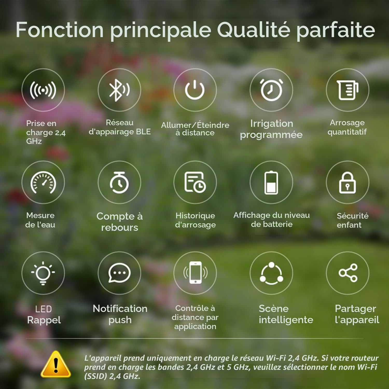 Ordinateur d'arrosage Wi-FI : minuteur d'arrosage Intelligent avec Application Tuya, délai de Pluie, minuterie d'arrosage Automatique pour Jardin et Balcon, Compatible avec Alexa et Google Assistant
