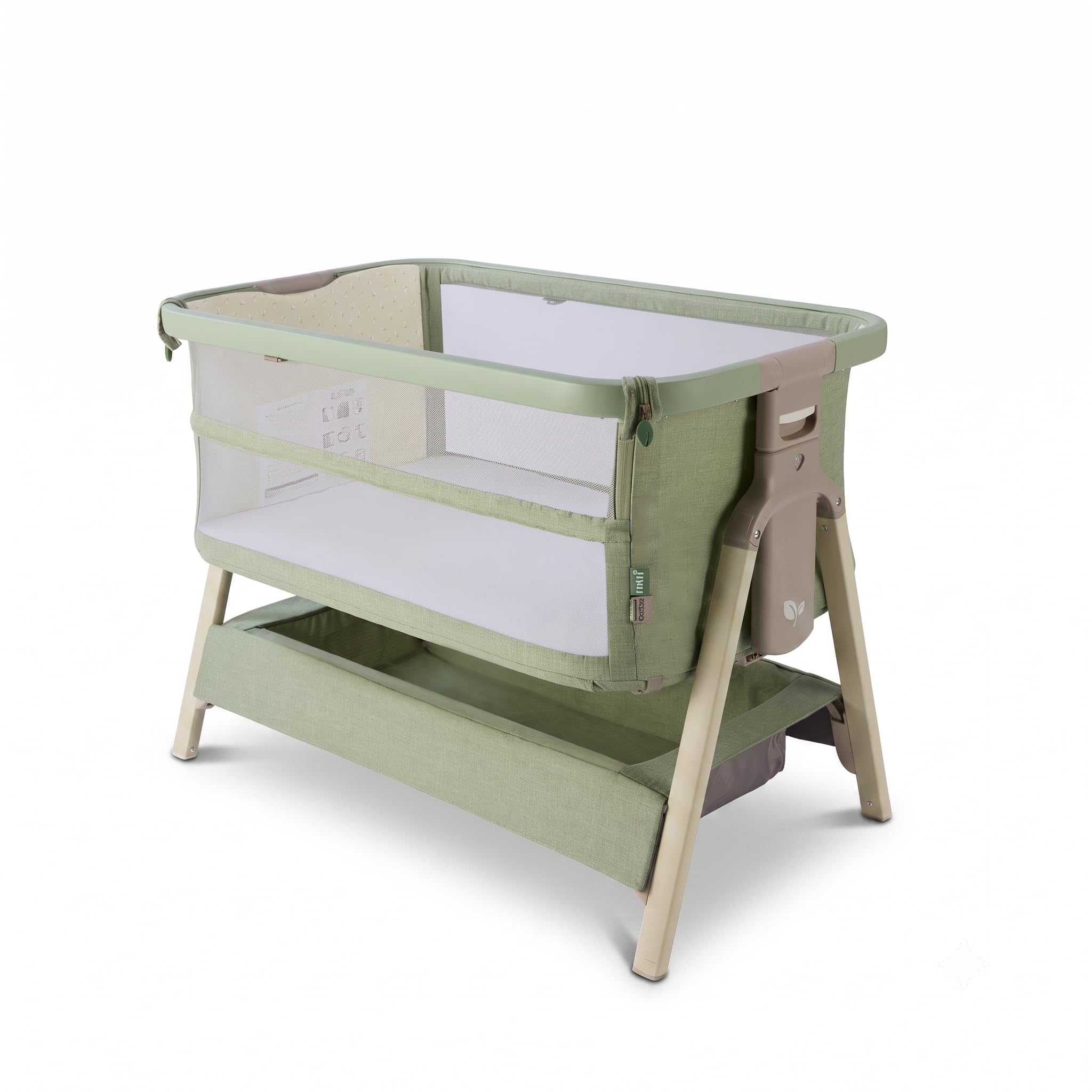 Tutti Bambini CoZee® Zen Bedside Crib 0-6 Months - 2026 Colour Eucalyptus