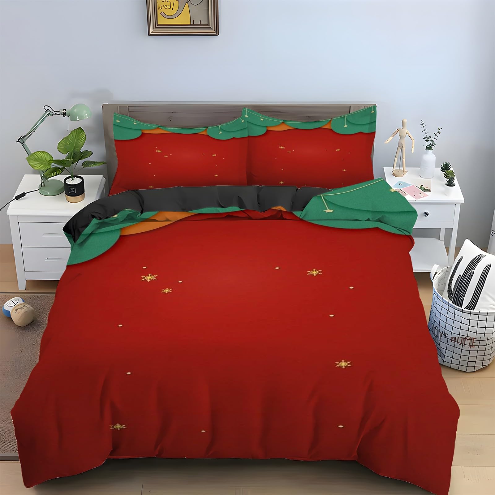 Housse de couette zippée 90x190 rouge pour en finir avec la corvée du changement de drap