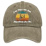 Generic I'm Telling Dad Religious Christian Jesus Meme Sun Hat Funny Golf Hats Pigment Khaki Dad Hat Gifts for Boyfriends Beach Caps