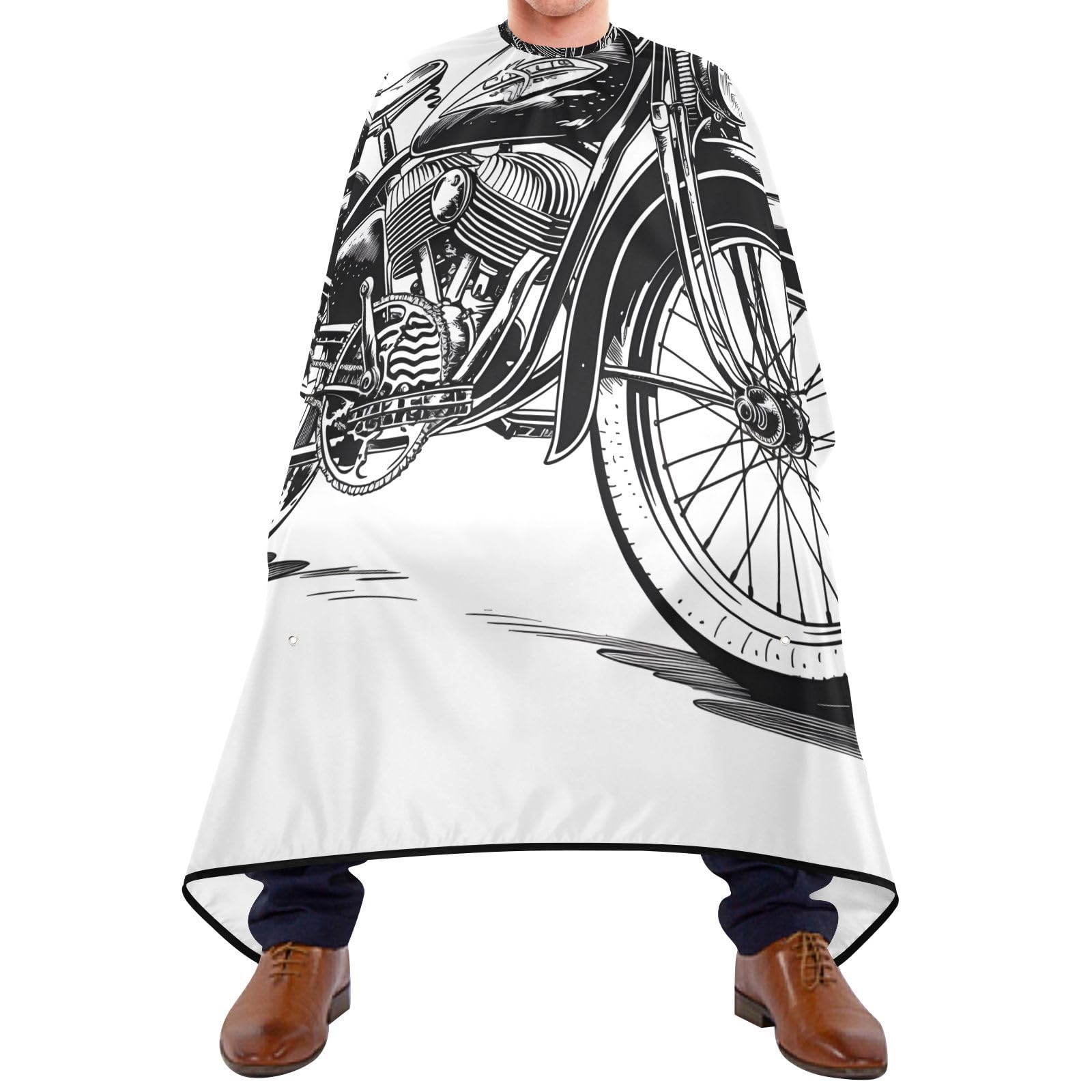 Hezely Motorcycles Pattern Hair Dye Cape, Barber Cape for Adults,Waterproof Salon Cape,Waterproof Hairdressing Styling Hair Cutting, 65