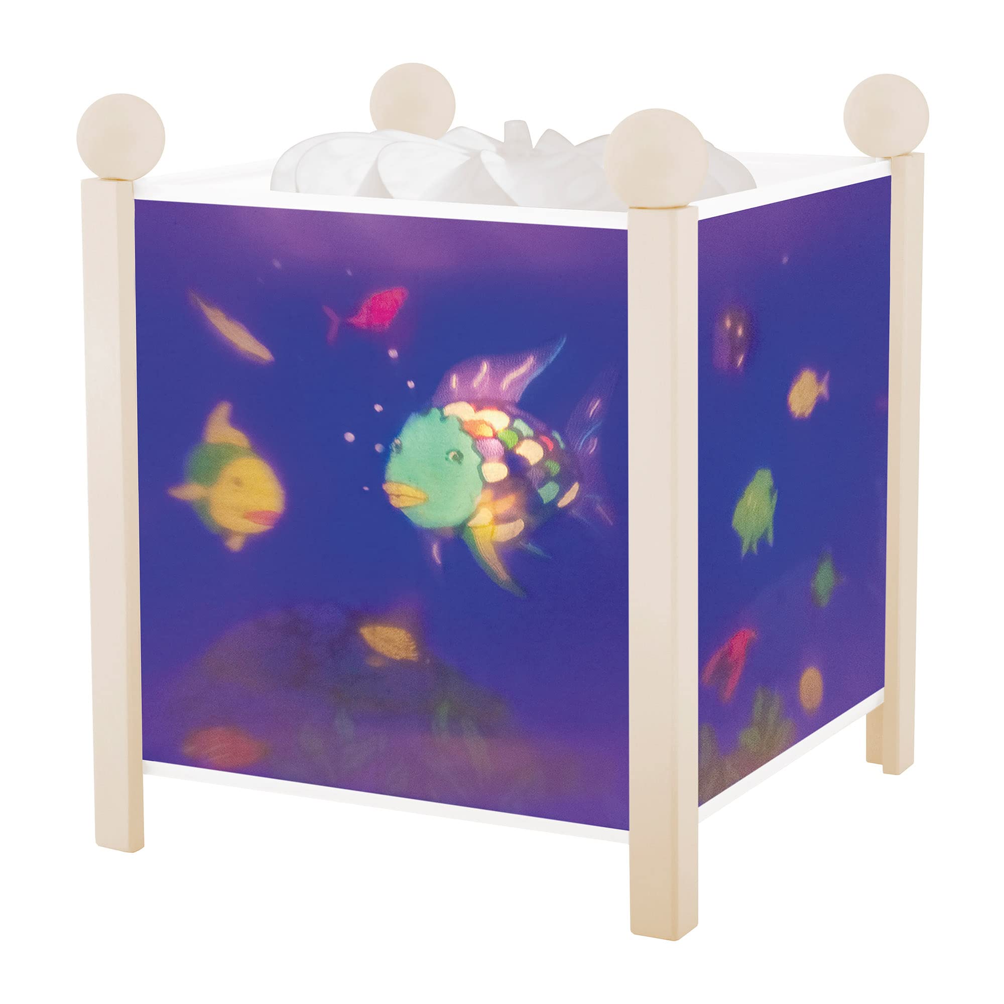 Trousselier Veilleuse - Lanterne Magique Poisson Arc En ciel - Blanc 12V