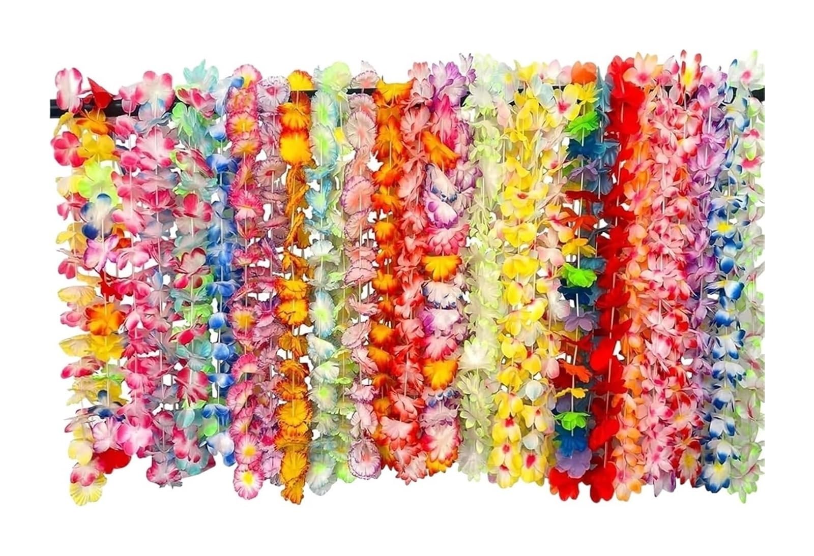 Hawajskie lei, Hawaiian Leis Multicolor 24-36 szt. Materiały do ​​dekoracji imprez tanecznych Hula(36pcs(mixed))
