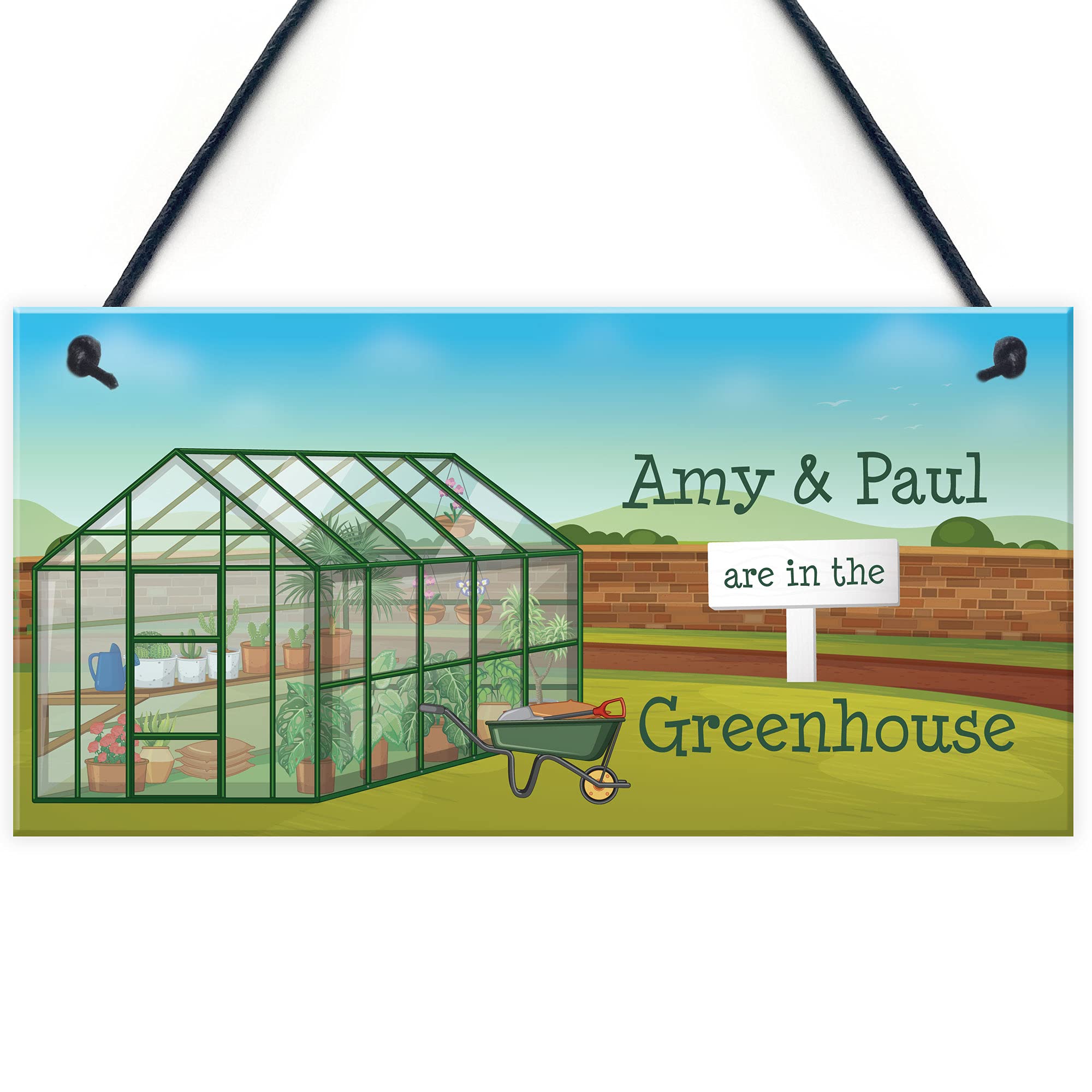Personalised In The Greenhouse Sign Garden Summerhouse Plaque Mum Nan Gift