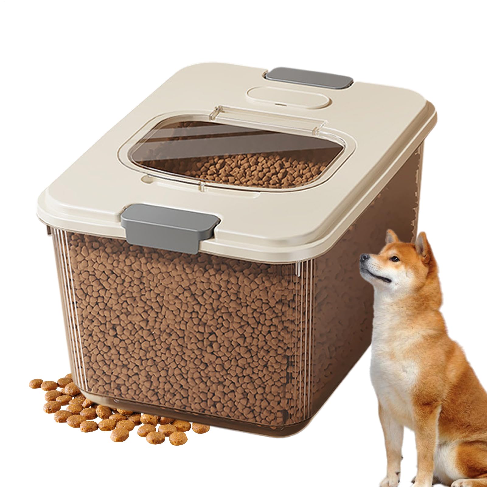 Generico Scatola per Crocchette Ermetico Impermeabile Impilabile | Secchiello Porta Snack Gatti Impilabile Adatto a Cani Gatti Cucina Campeggio All'Aperto