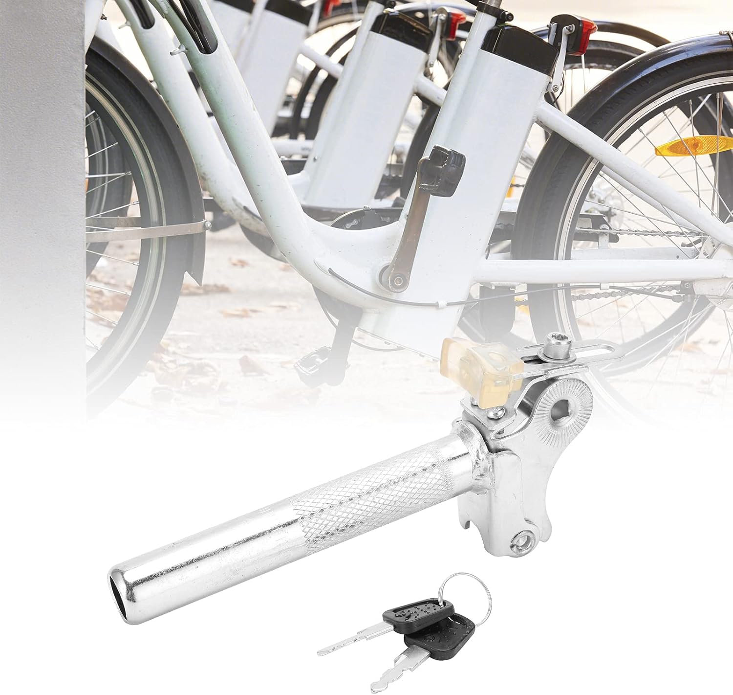Foldable Electric Seatpost Lightweight Travel Easy to Install Accessory with Anti Theft Key Internal Lock