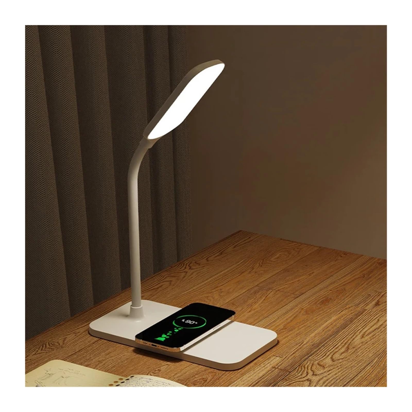 Lampada da scrivania a LED con caricabatterie wireless e presa USB