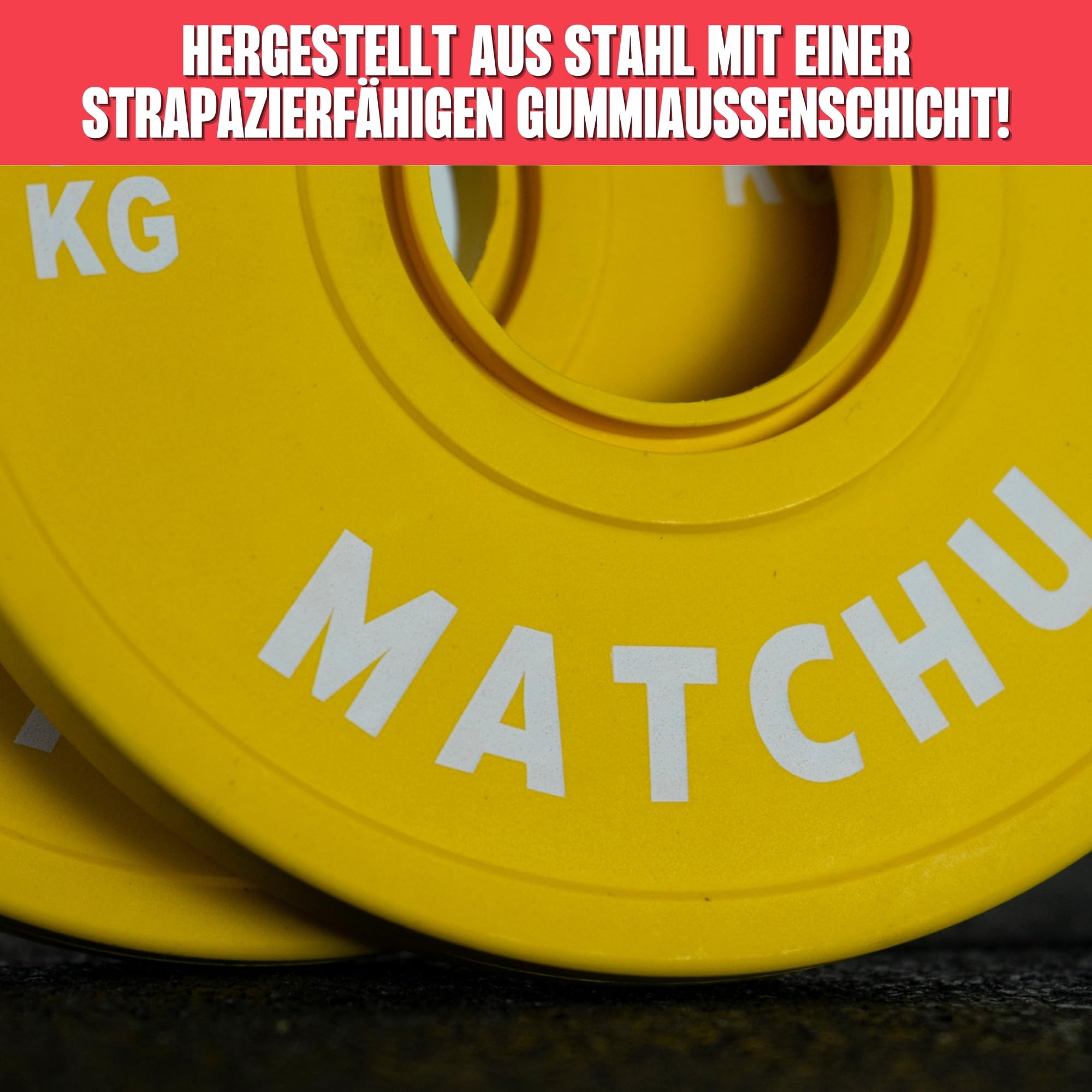 MATCHU - Fractional Plates - Mini Hantelscheiben - 0,25/0,5/1/1,5/2,5 KG - Satz mit 2 Stück - Stahl mit Gummiaußenschicht - Durchmesser 50mm
