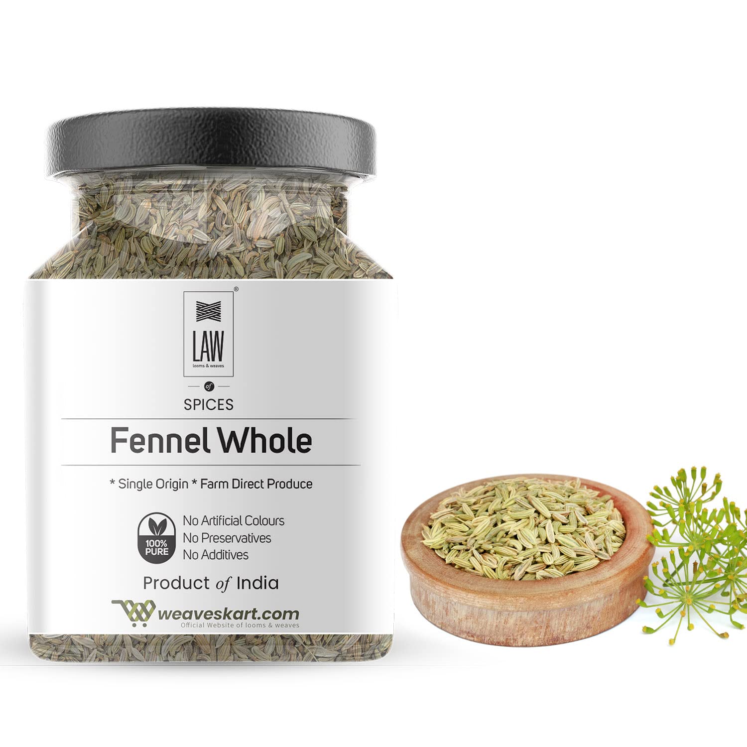 looms & weaves - Premium Fennel whole – 100 gm (Single Origin, Farm Direct Produce, Organically Grown & Made in small batches) (B08T9D6RHH) Amazon Price History, Amazon Price Tracker