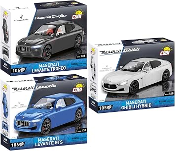 BRICKCOMPLETE COBI 24503 Levante Trophy, 24566 Ghibli Hybrid & 24569 Levante GTS