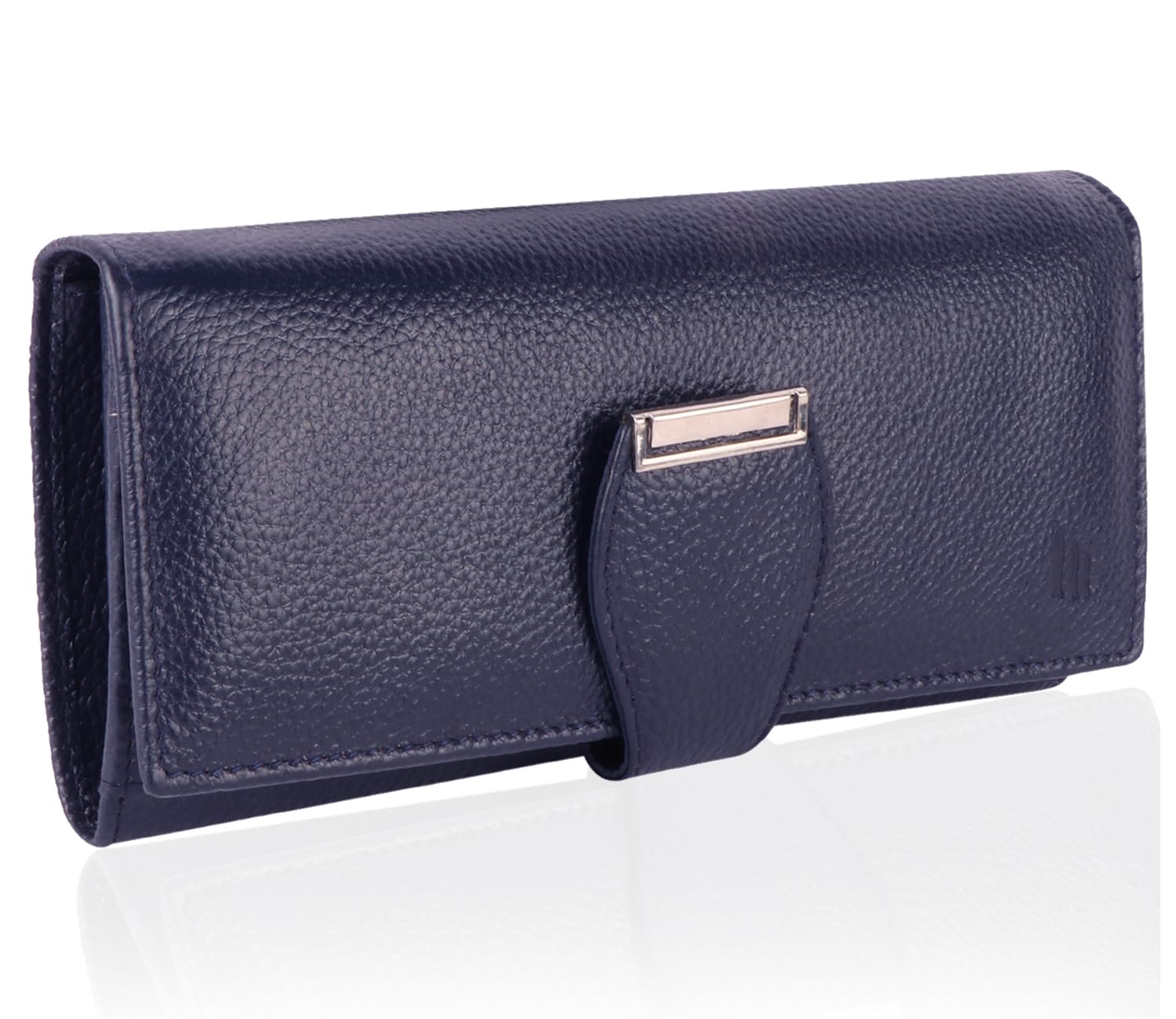 mtuggar Leather Women's Clutch - Stylish Ladies Wallet - Credit Card Holder ID Window with Coin Pocket Zipper. Magnetic Loop Closure Purse for Women, Blue (Pack of 1)-picture-53