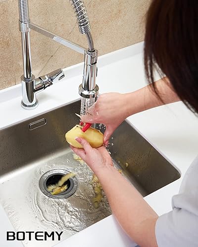 Miniatura 7 de BOTEMY Tapón extendido para la cesta de eliminación de basura, brida de fregadero de cocina de acero inoxidable 304 profundo para agujero de drenaje