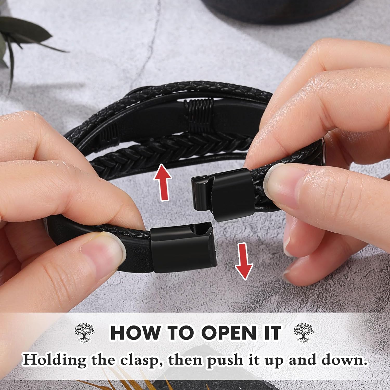 UNGENT THEM Leather Tree of life Bracelets for Men Husband, Grandpa, Fathers' Day Birthday Christmas Valentine's Day Gifts for Men - Image 5