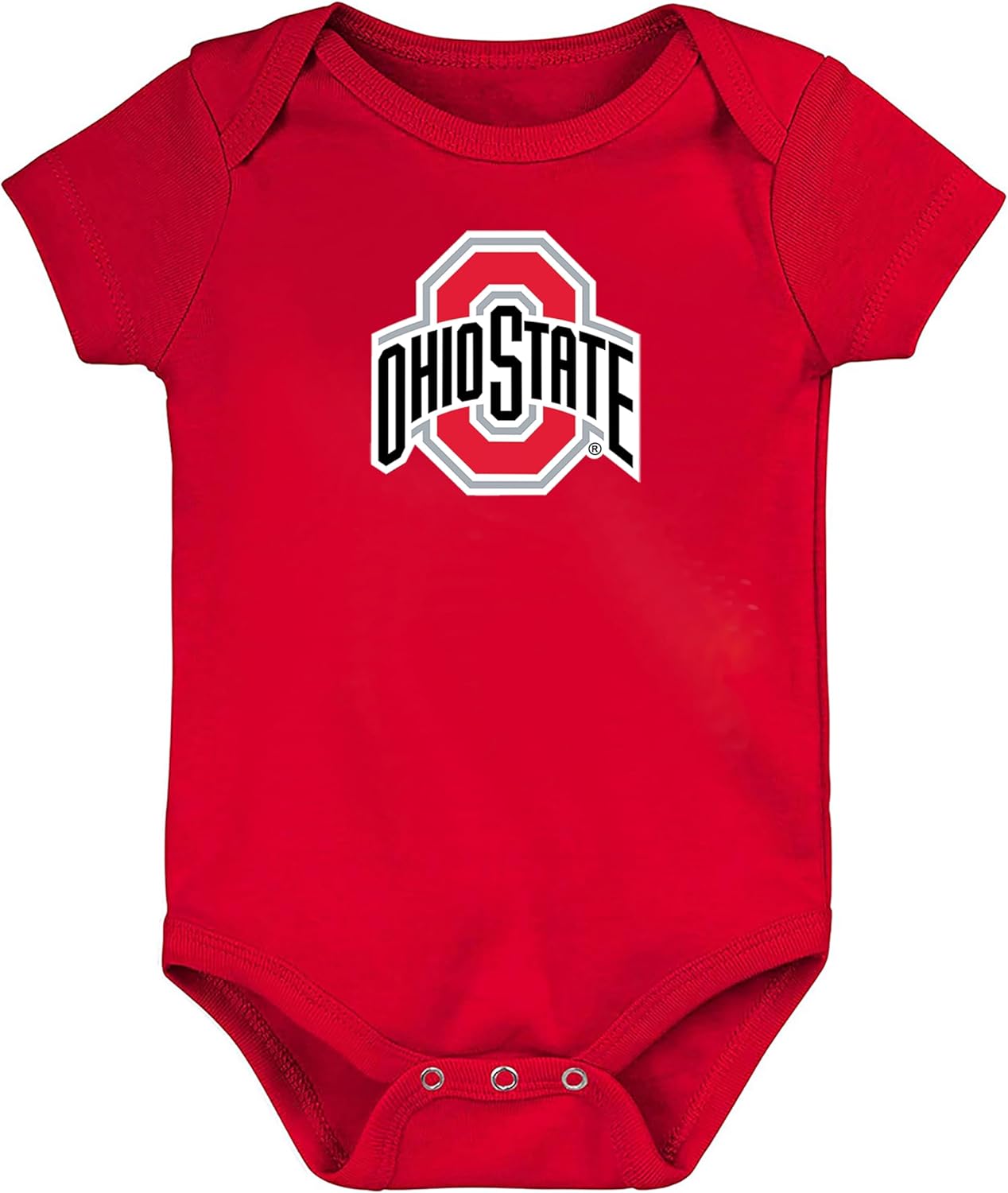 Ohio State Buckeyes Officially Licensed 100% Cotton LOGO Bodysuit and Baby Brutus Bodysuit - 2 Pack