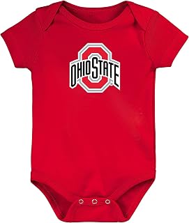 Ohio State Buckeyes Officially Licensed 100% Cotton Short Sleeve LOGO Baby Bodysuit