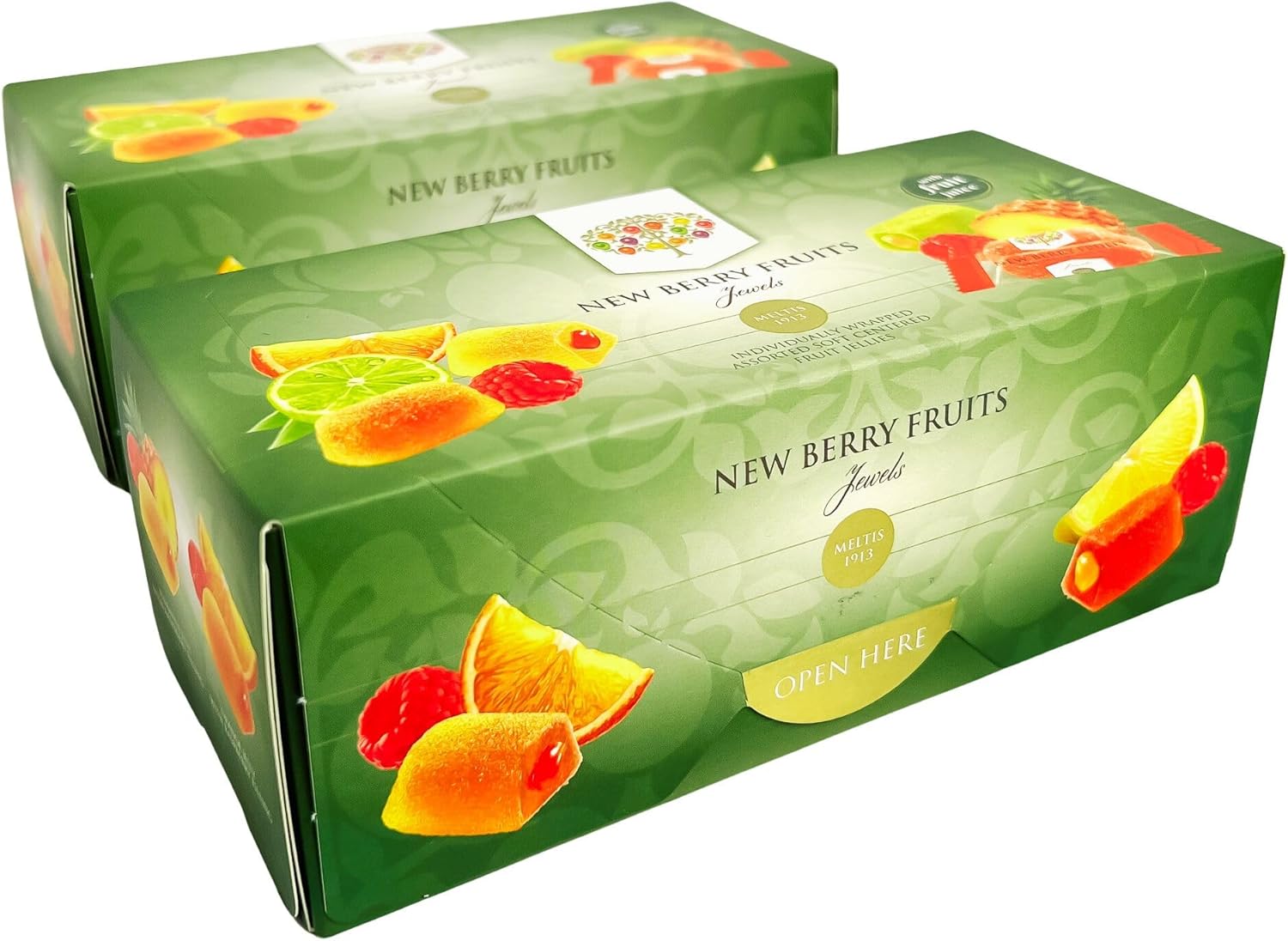 2 x New Berry Fruits Jewels 300g SoftCentred Jelly Fruits Sweets