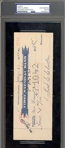 Collectible Signed Personal Checks