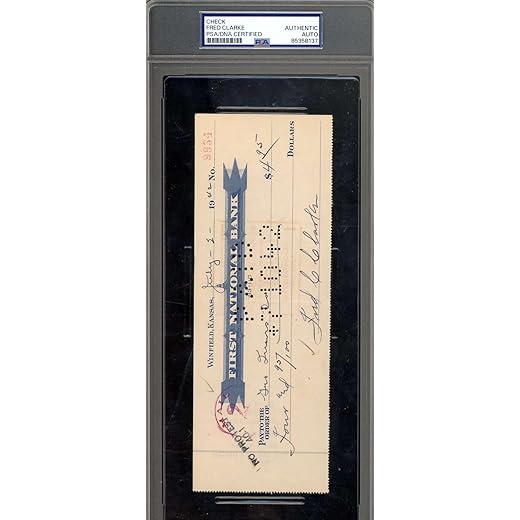 Fred Clarke PSA DNA Coa Signed 1942 Personal Check Autograph