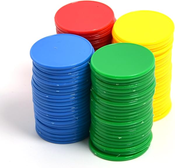 Smartdealspro 100pcs 32mm/1.26 Pollici Plastica Opaca Contatori Dischi Mini Poker Chip Gettoni di Gioco con Scatola di Immagazzinaggio - 1