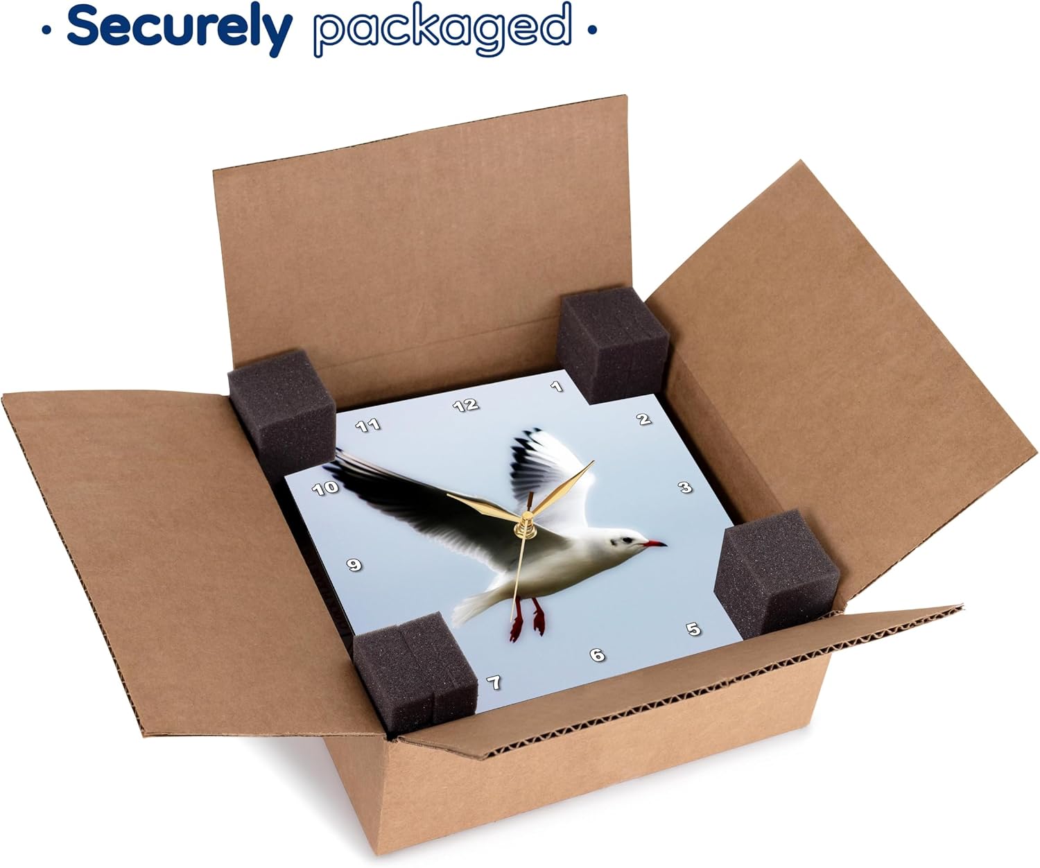 3dRose Seagull Art- Birds- Nature 13x13 Wall Clock