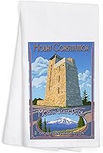 Lantern Press Mount Constitution, Moran State Park, Orcas Island, WA (100% Cotton Tea Towel, Decorative Hand Towel, for Kitchen and Home)