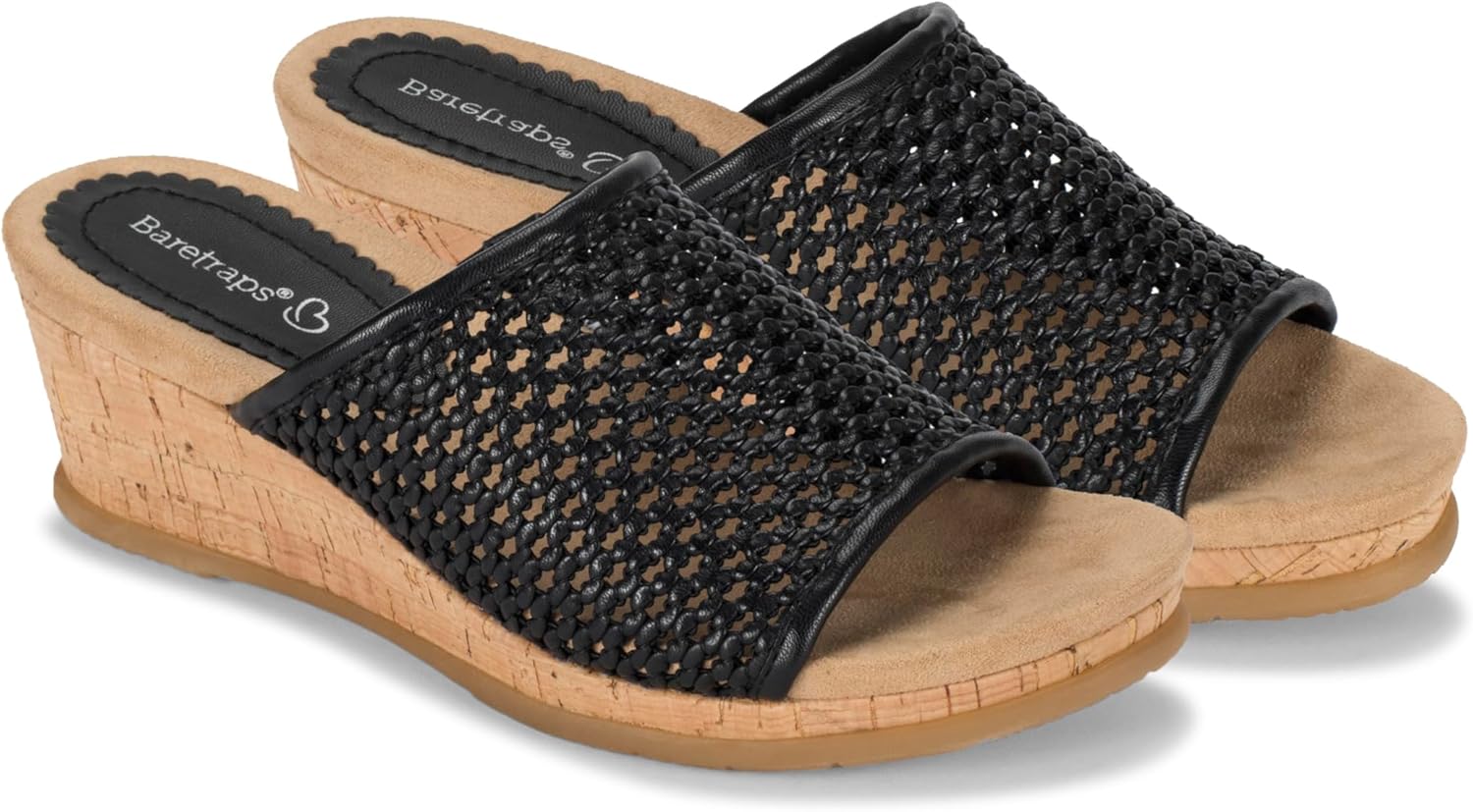 Wedge Slide Sandal with Flossey Design by BareTraps